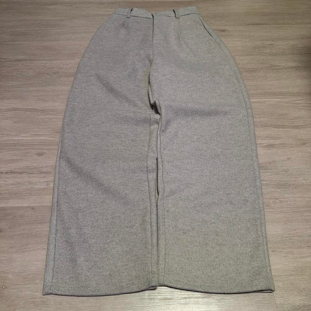 26x30 Beige Baggy Wide Leg Wool Dress Pants Y2K Grunge Vintage